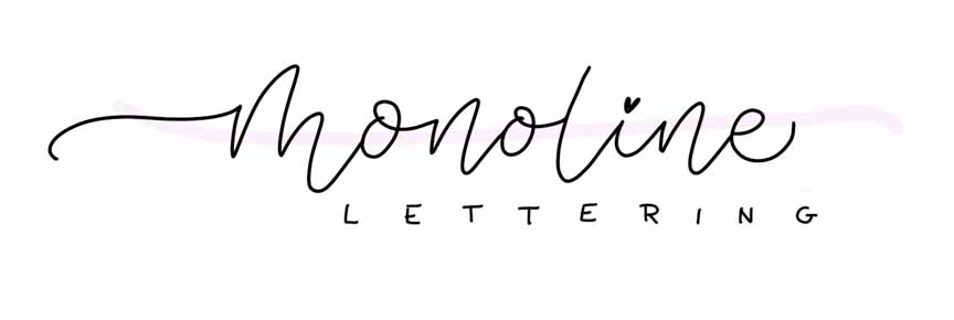 Monoline Lettering logo scripted title1